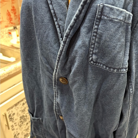 Original Weatherproof Vintage Indigo Dyed Men’s Blazer Jacket XL - Picture 2 of 5